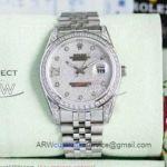 Perfect Replica Rolex Datejust Diamond Sand Face Stainless Steel Diamond Case 41mm Watch